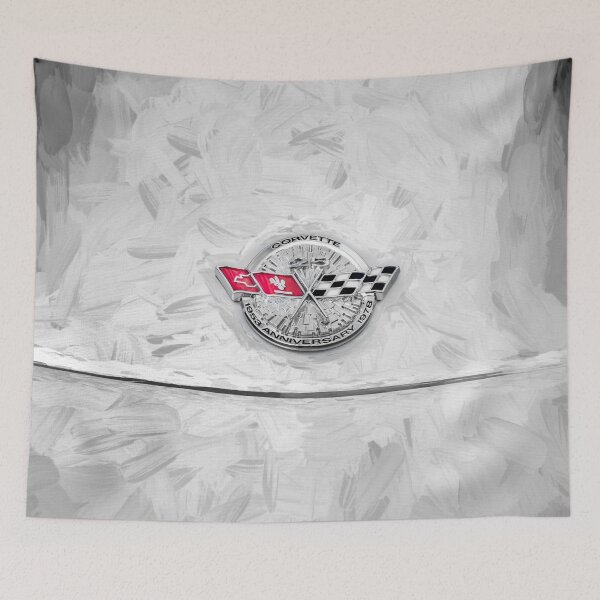 Item preview, 1978 Silver 25th Anniversary Corvette Hood Ornament C3 X100 designed and sold by RichFrancoCars.