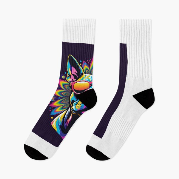 Item preview, Psychedelic Pitbull Wearing Sunglasses designed and sold by Doggo4Life.
