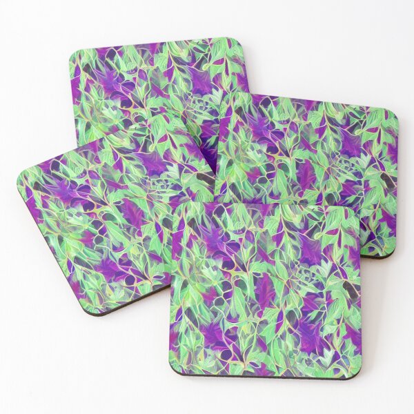 Item preview, Abstract Green and Purple Leaf Pattern designed and sold by calibrit.