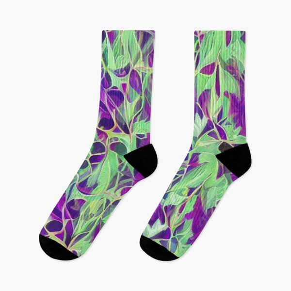 Item preview, Abstract Green and Purple Leaf Pattern designed and sold by calibrit.