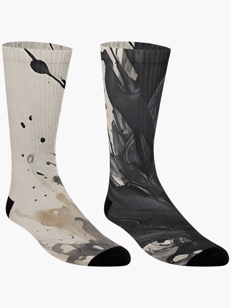 Thumbnail 3 of 5, Socks, Ink Splatter Texture designed and sold by RemonMichel.