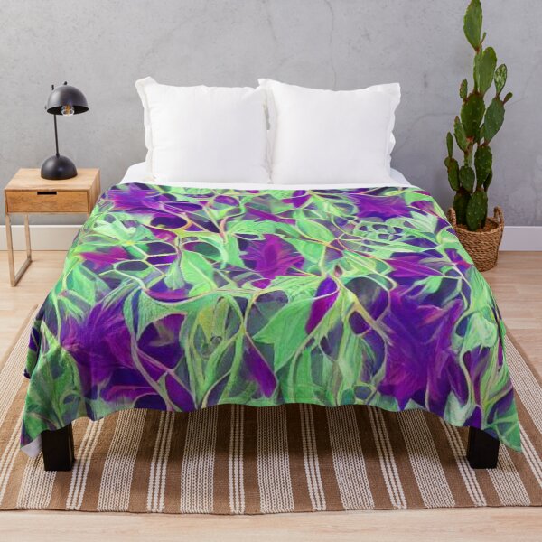 Item preview, Abstract Green and Purple Leaf Pattern designed and sold by calibrit.