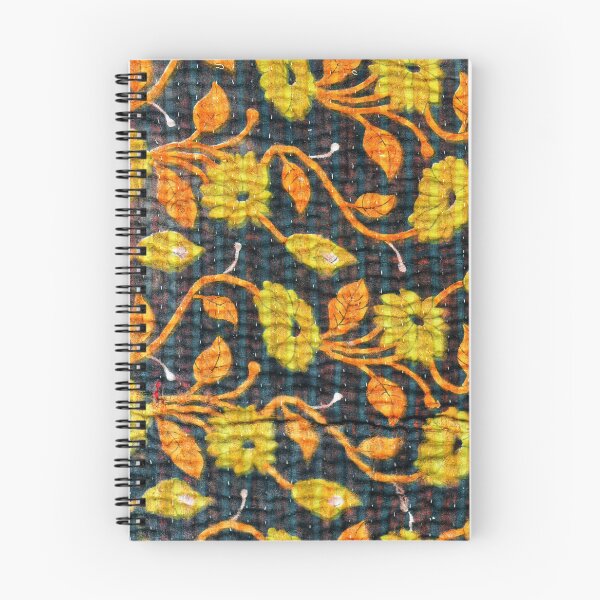 Item preview, Vintage Kantha Quilted Fabric - Navy and Gold designed and sold by Nikki Fortuin Arts & Crafts.