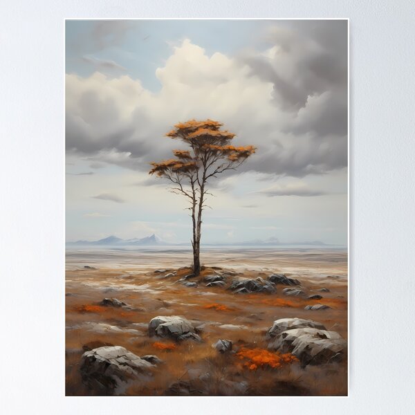 Item preview, The vastness of a tundra, vintage oil painting designed and sold by CreativeSparkzz.