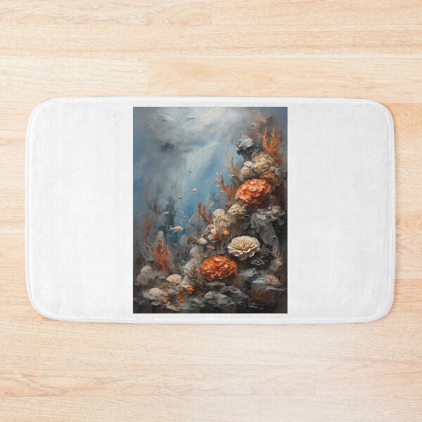 Item preview, Fish swimming in a coral reef, vintage oil painting designed and sold by CreativeSparkzz.