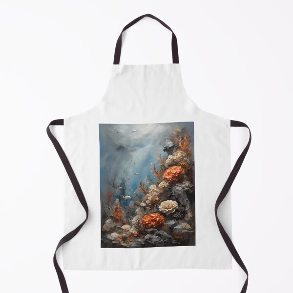 Item preview, Fish swimming in a coral reef, vintage oil painting designed and sold by CreativeSparkzz.