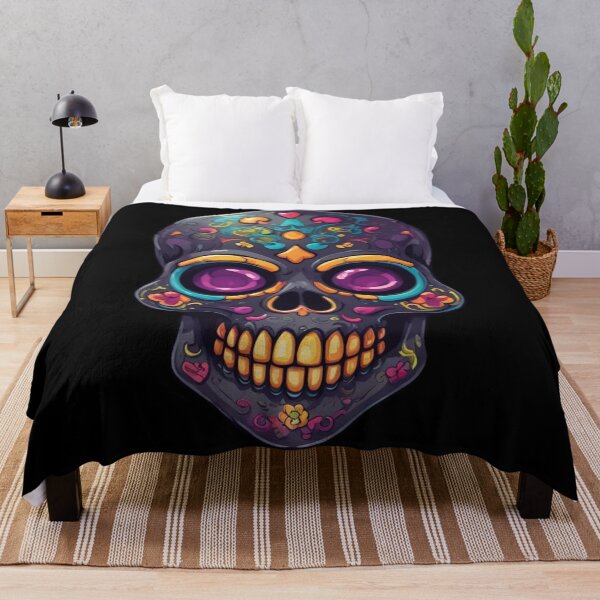 Item preview, Smiling Sugar Skull, Calavera, Floral Design designed and sold by Burn-Ego.