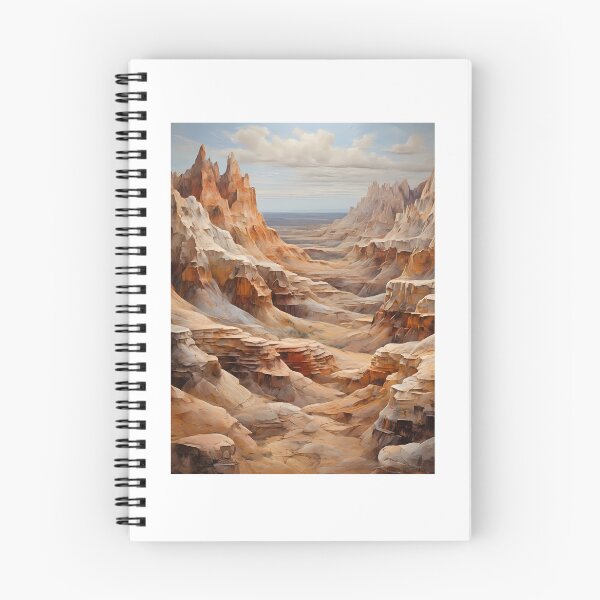 Item preview, Rock formations in the wasteland, vintage oil painting designed and sold by CreativeSparkzz.
