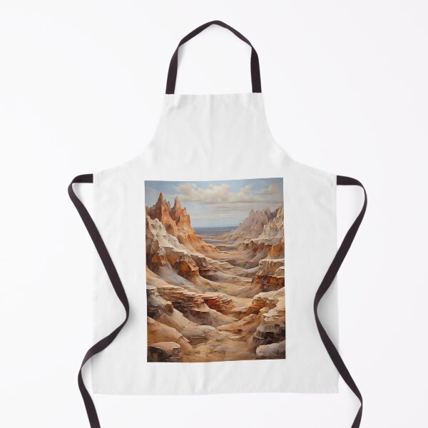 Item preview, Rock formations in the wasteland, vintage oil painting designed and sold by CreativeSparkzz.