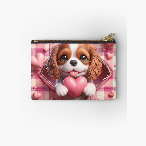 Item preview, King Charles Spaniel zipper dog graphic pillow cushion designed and sold by UnicornFlamingo.