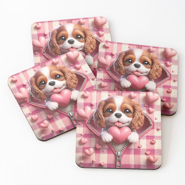 Item preview, King Charles Spaniel zipper dog graphic pillow cushion designed and sold by UnicornFlamingo.
