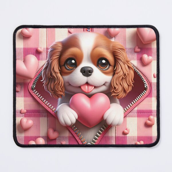 Item preview, King Charles Spaniel zipper dog graphic pillow cushion designed and sold by UnicornFlamingo.