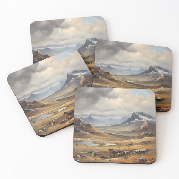 Item preview, A highland plateau with a small mountain lake, vintage oil painting designed and sold by CreativeSparkzz.
