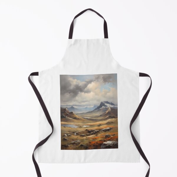 Item preview, A highland plateau with a small mountain lake, vintage oil painting designed and sold by CreativeSparkzz.