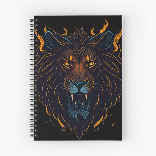 Item preview, Tribal Fury: Roaring Lion with Fiery Mane designed and sold by Julius-CodeArt.