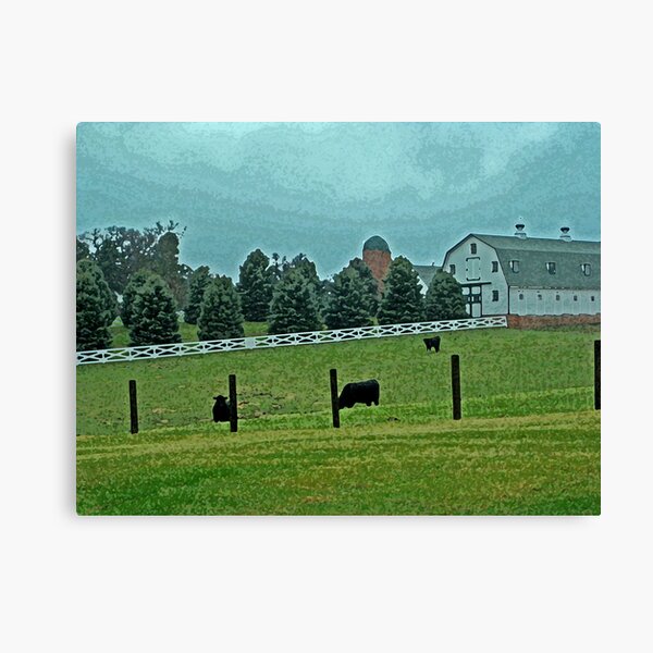 Country Painted Scene Canvas Print