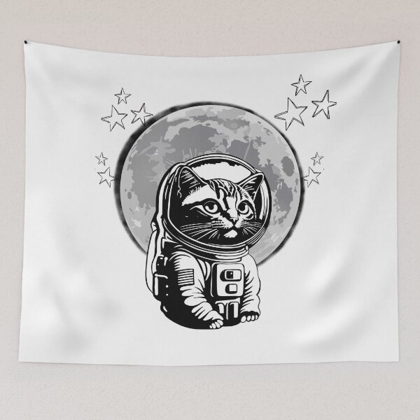 Item preview, Space Cats - Cats and the Moon, Astronaut Cats designed and sold by abeautifulife.