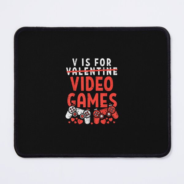 Item preview, Womens V Is For Video Games Funny Valentines Day Gamer Boy Men V-Neck T-Shirt designed and sold by smilup.