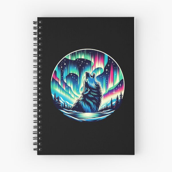Item preview, "Aurora Howl - Wolf in Northern Lights" designed and sold by ChromaticBlend.