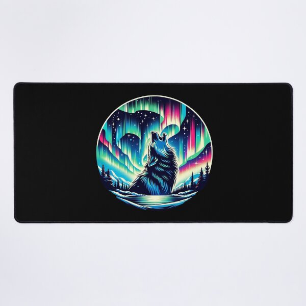 Item preview, "Aurora Howl - Wolf in Northern Lights" designed and sold by ChromaticBlend.