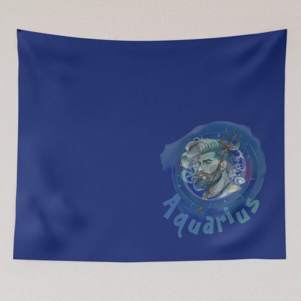 Item preview, Aquarius in the zodiac sign of Aquarius - blue designed and sold by kikidu21.