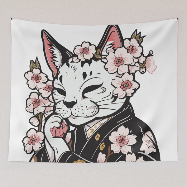 Item preview, Japanesse kitten in kimono designed and sold by TheRealmWithin.