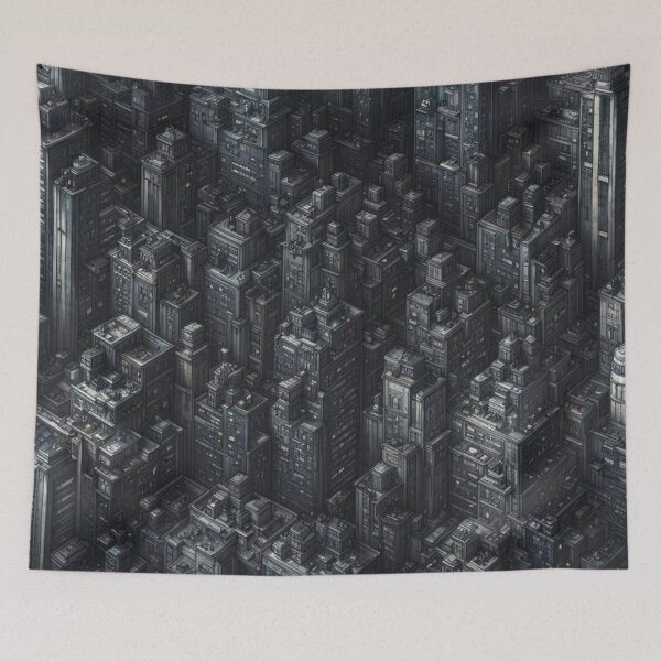 Item preview, Cyberpunk City, Scfi Pattern,  Digital Art designed and sold by Burn-Ego.