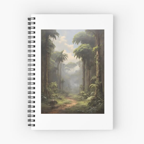 Item preview, A subtropical rainforest with beautiful trees, vintage oil painting designed and sold by CreativeSparkzz.