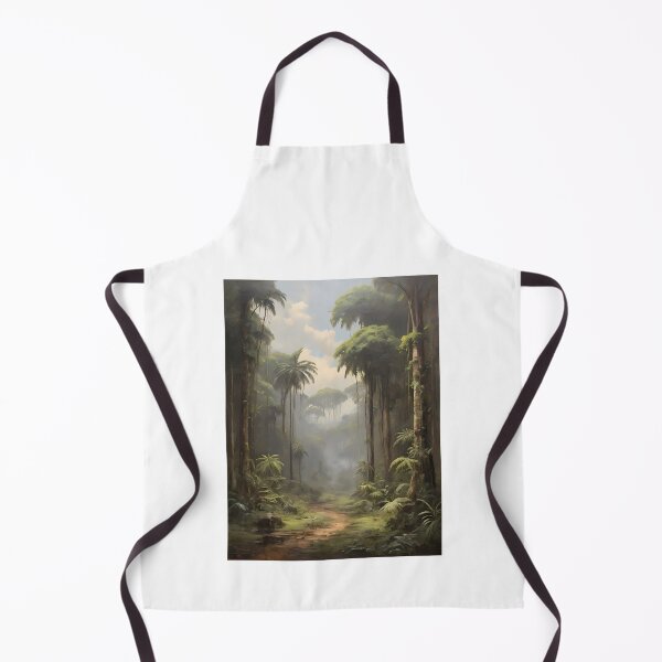 Item preview, A subtropical rainforest with beautiful trees, vintage oil painting designed and sold by CreativeSparkzz.