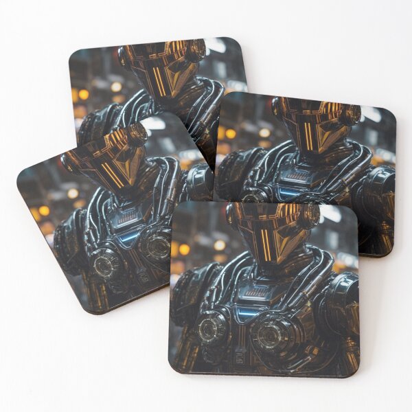 Item preview, Dark mechanic futuristic robot, Portrait designed and sold by mikaws.