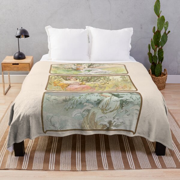Item preview, Three Seasons (1898), by Alphonse Mucha. HIGH DEFINITION designed and sold by MINDTHECHERRY.