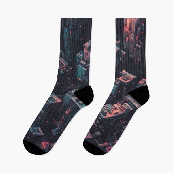 Item preview, Cyberpunk Blocks, Scifi Pattern, Digital Art designed and sold by Burn-Ego.