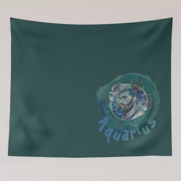 Item preview, Aquarius in the zodiac sign of Aquarius green designed and sold by kikidu21.