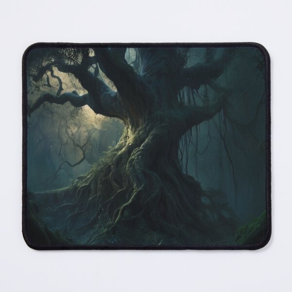 Item preview, dark themed jungle, old powerful tree designed and sold by mikaws.