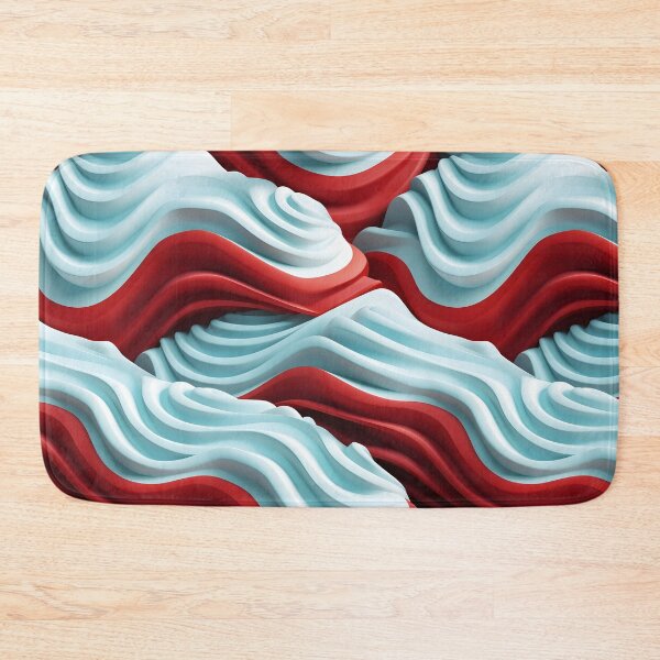 Item preview, 3D red and white waves designed and sold by MiracleSociety.