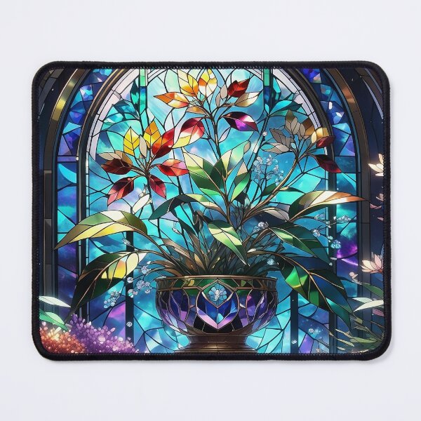 Item preview, Flowers stained glass window designed and sold by LilithsDesires.