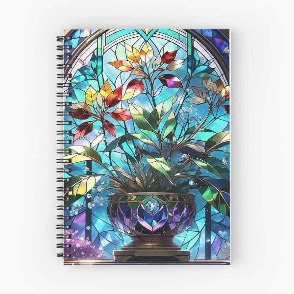 Item preview, Flowers stained glass window designed and sold by LilithsDesires.
