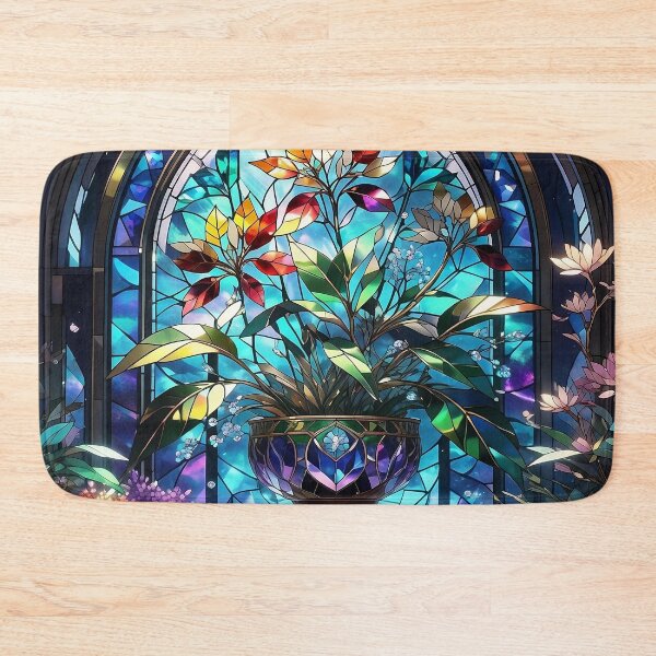 Item preview, Flowers stained glass window designed and sold by LilithsDesires.