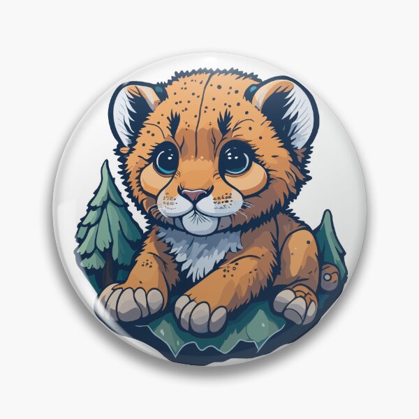Item preview, Baby Puma: Cuddly Forest Explorer designed and sold by Julius-CodeArt.