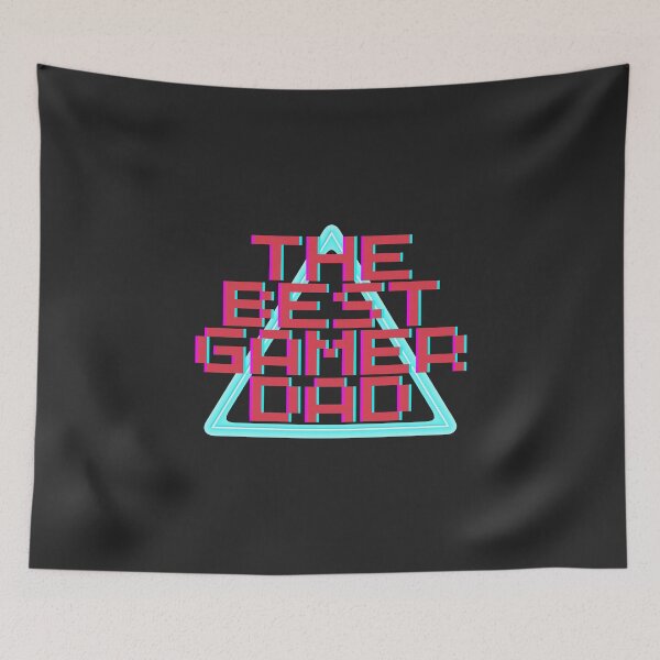 Item preview, Personalized design with phrase; The best gamer dad, in neon letters designed and sold by By-Jeff.