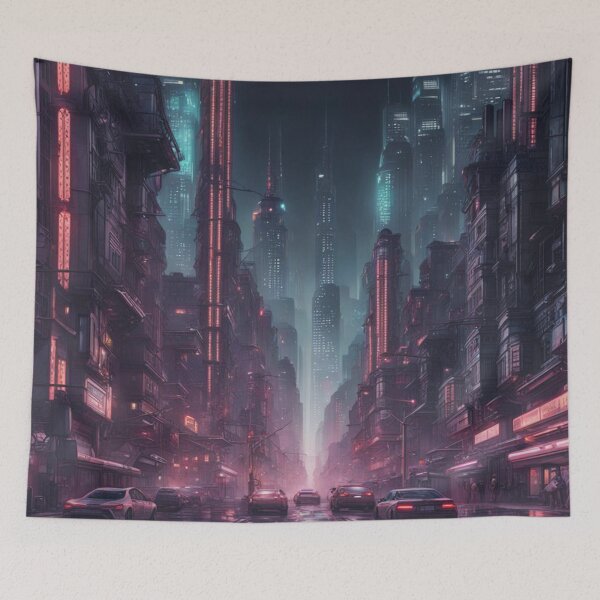 Item preview,  Cyberpunk Streets, Neon Noir, Digital Art designed and sold by Burn-Ego.