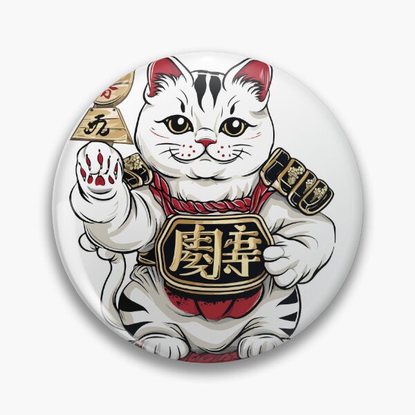 Item preview, Japanese nako cat in golden armor designed and sold by TheRealmWithin.