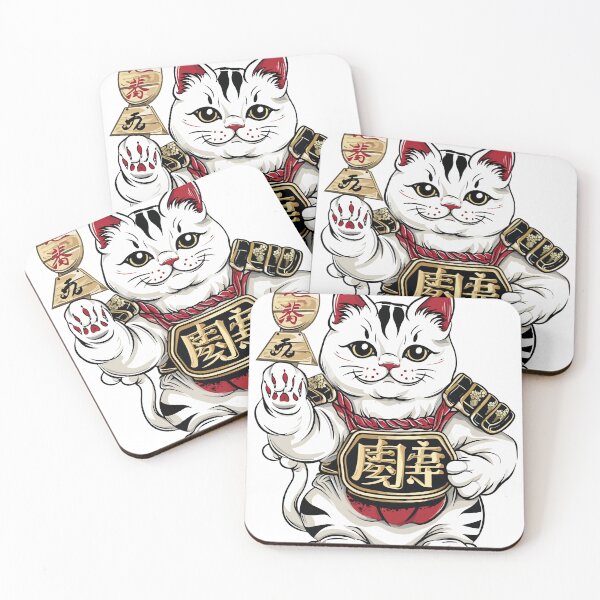 Item preview, Japanese nako cat in golden armor designed and sold by TheRealmWithin.