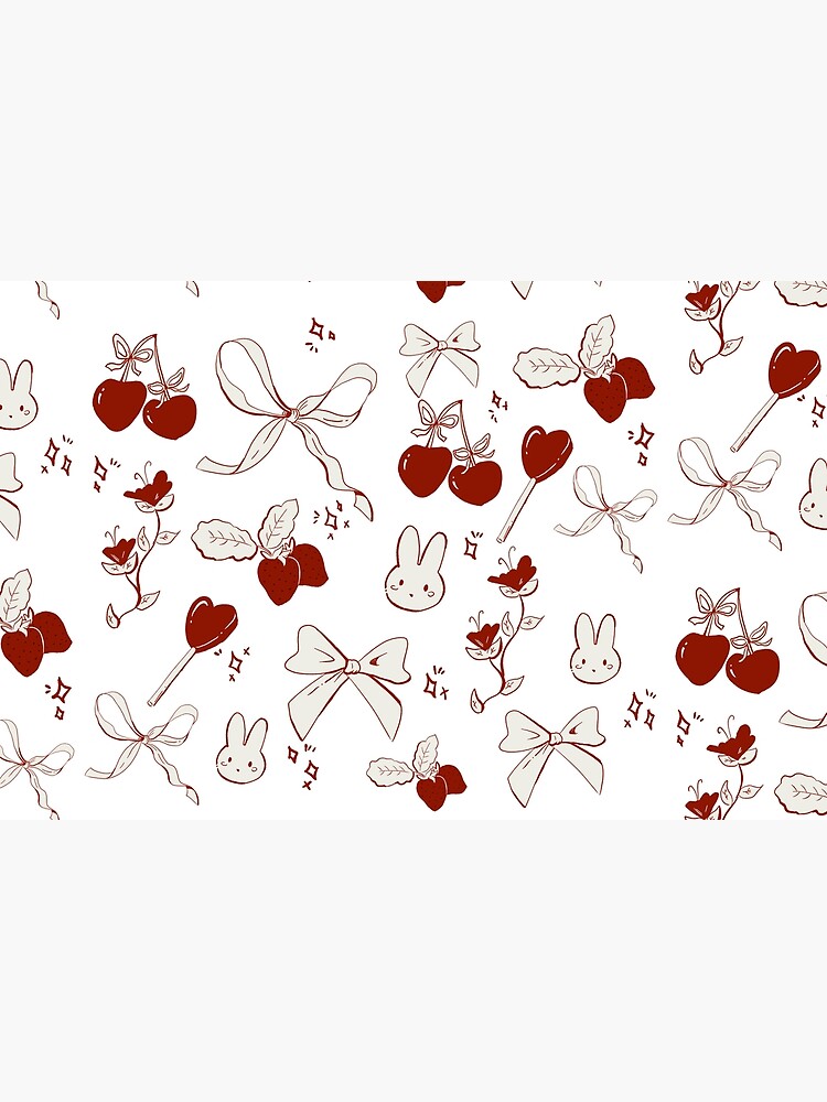 Thumbnail 2 of 2, Laptop Sleeve, Coquette Ribbons, bows and Cherrys Aesthetic  designed and sold by Rojasole.