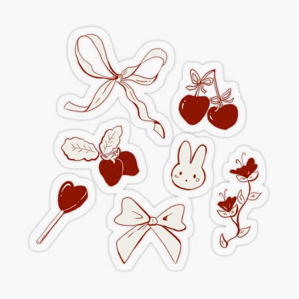 Item preview, Coquette Ribbons, bows and Cherrys Aesthetic  designed and sold by Rojasole.
