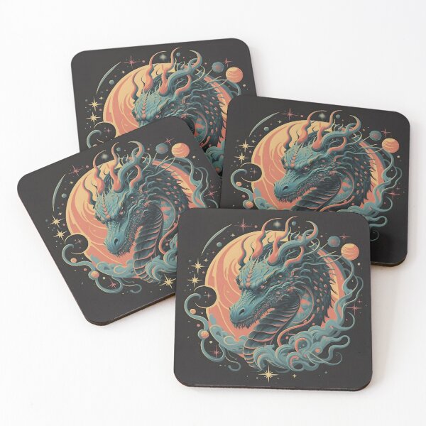 Item preview, Galaxy Dragon - Minimalist Vector Illustration designed and sold by DragonRealms.