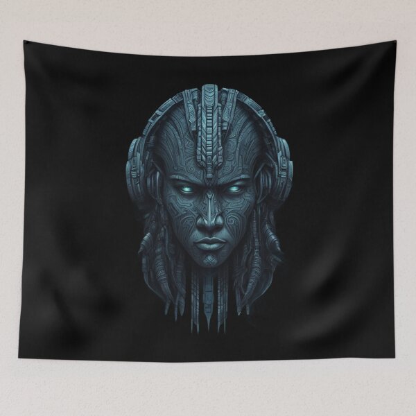 Item preview, Cyberpunk Tribal Chieftain Mask, Cybernetic Design designed and sold by Burn-Ego.