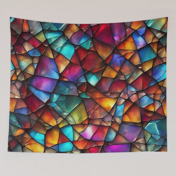 Item preview, Abstract Colorful Stained Glass Pattern designed and sold by calibrit.