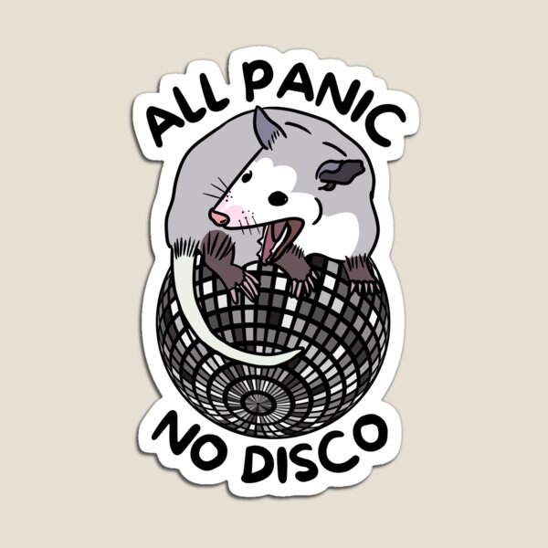 Aperçu de l'œuvre Opossum All Panic No Disco Drôle Crier créée et vendue par Unhinged Hellions.