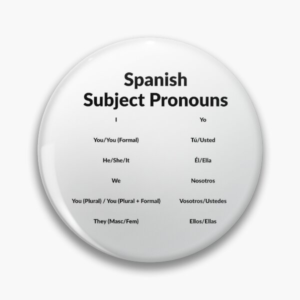 Artikelvorschau, Grammatik des Spanischunterrichts – Subjektpronomen entworfen und verkauft von Inspirationmotivation.